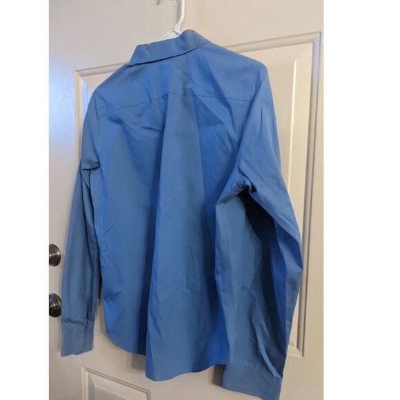 Lauren Ralph Lauren Blue Men's Button Down Cotton Shirt, Small, Embroidered Logo - Picture 2 of 8